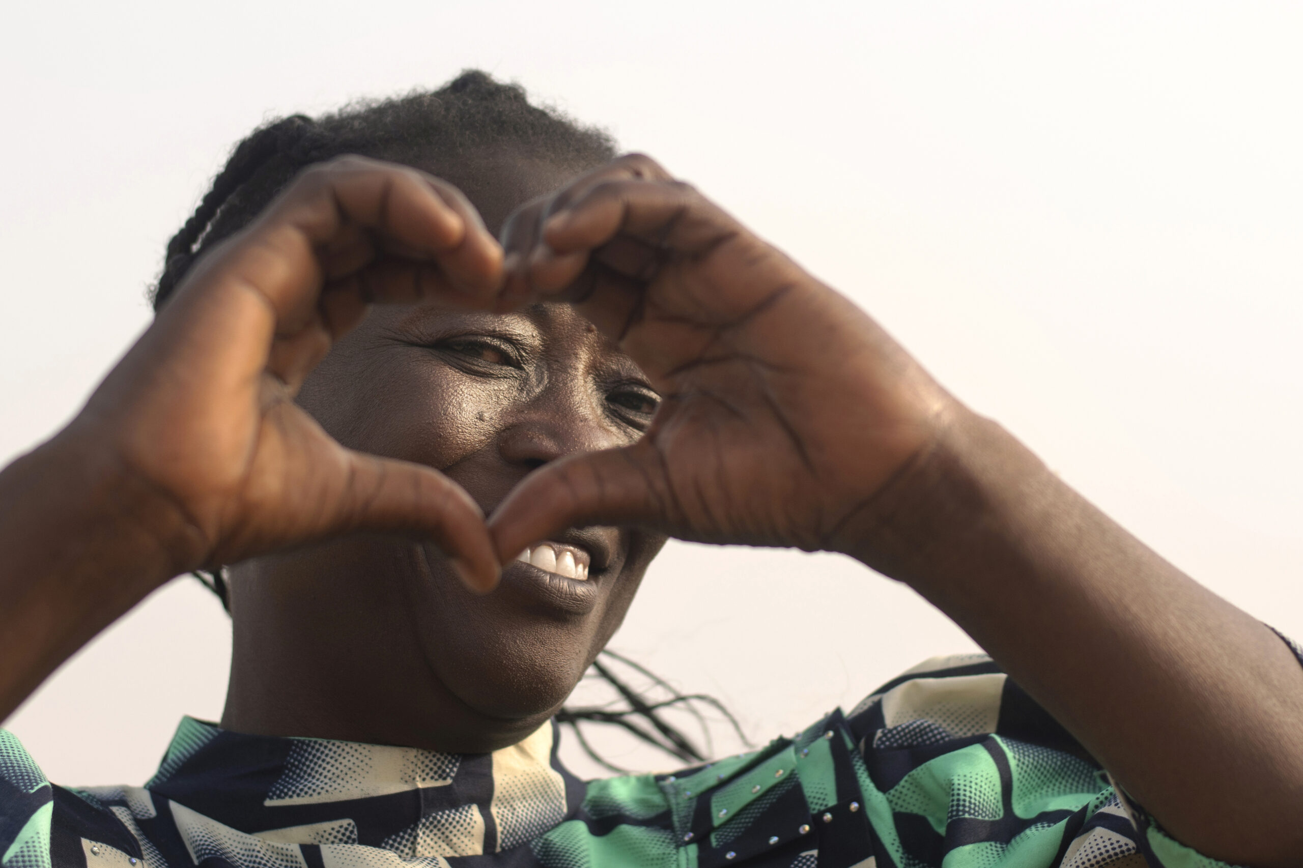 low-angle-senior-black-woman-posing